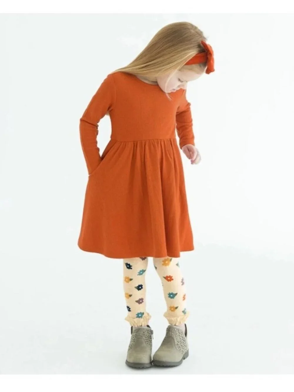 Ruffle Butts Floral Footless Tights Baby Autumn Petals Kids Leggings 12-18M Pant